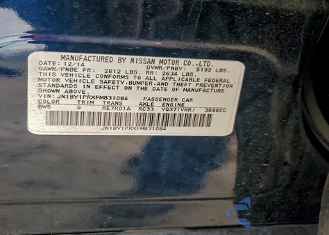 2015 Infiniti Q70L 3.7 z USA, uszkodzony, nr VIN JN1BY1PRXFM831084